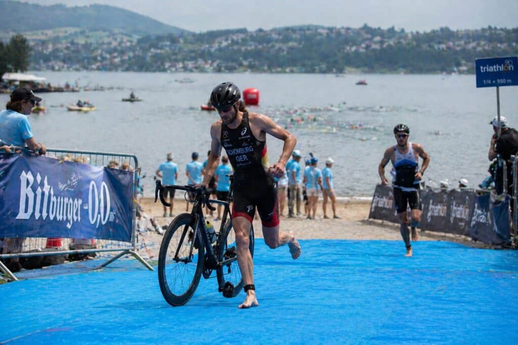 Triathletin im Wettkampf
